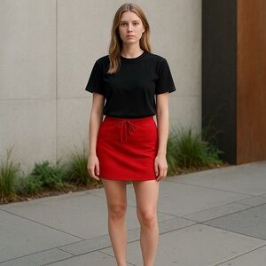Nautica‎ Ribbed Nautical Red Mini Skirt
